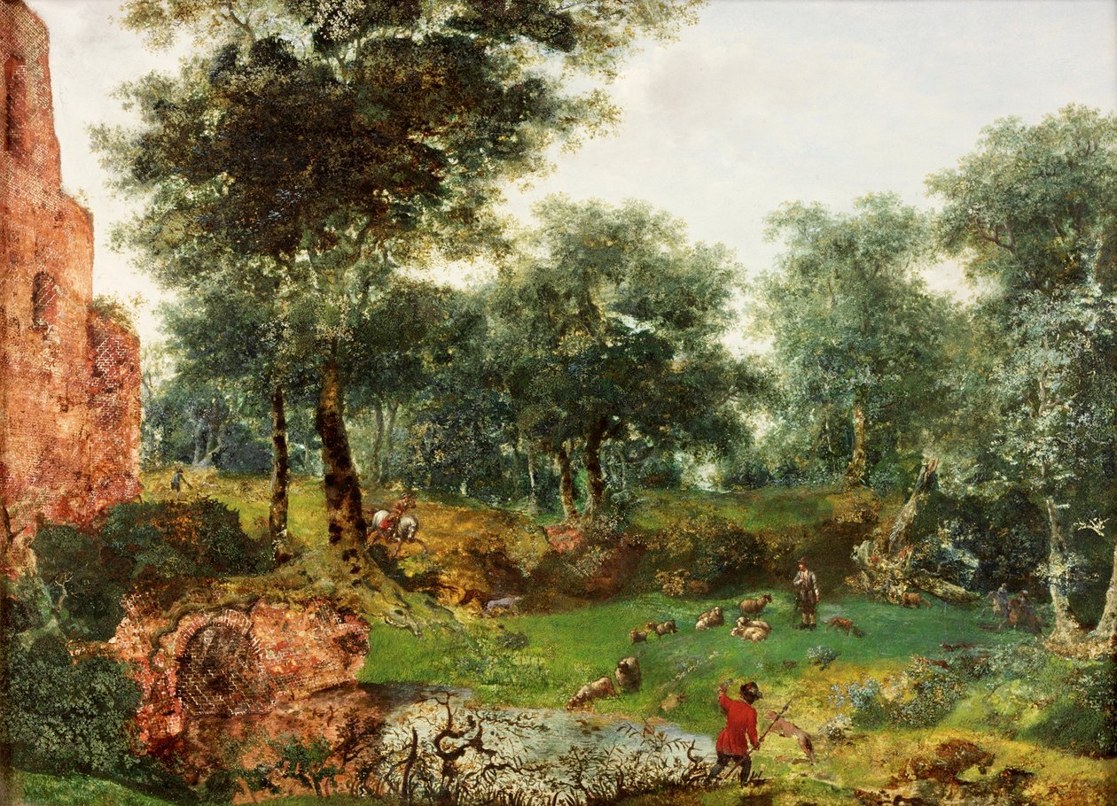 Zalesněná krajina, cca 1690-1700 od Jan van der Heyden