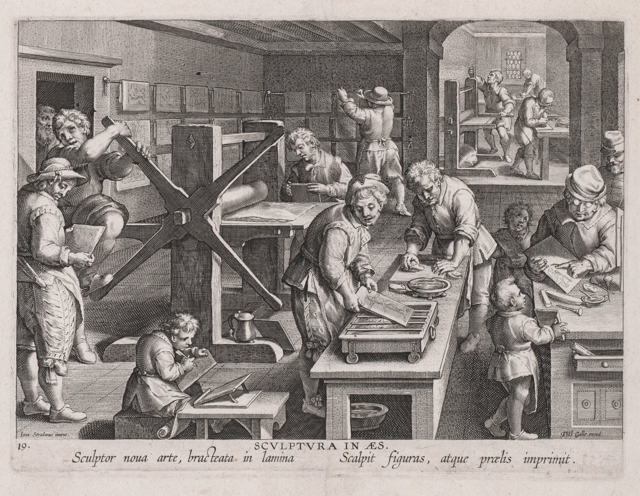 Sculptura in Aes, Dílna rytce od Jan van der Straet, called Johannes Stradanus