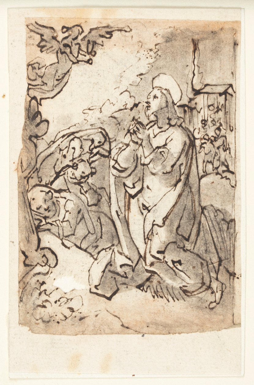 Agónie v zahradě od Jan van der Straet, called Stradanus