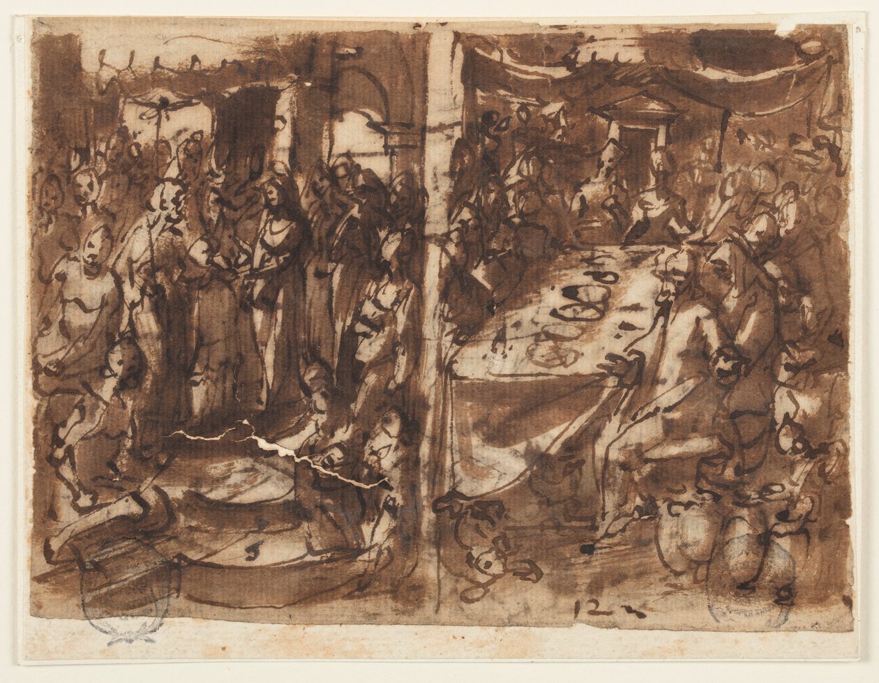Recto: Svatba Panny od Jan van der Straet, called Stradanus