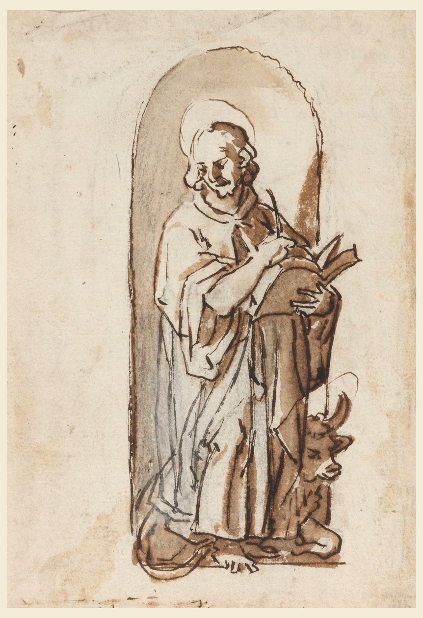Svatý Lukáš ve výklenku od Jan van der Straet, called Stradanus