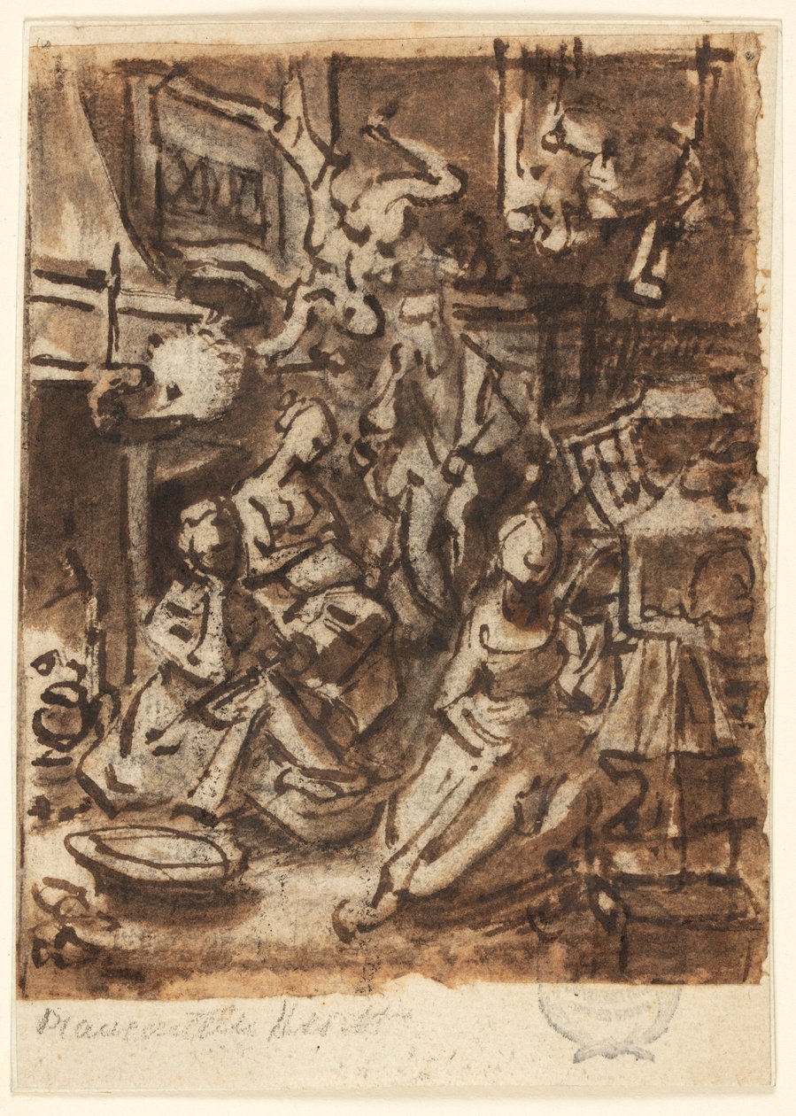 Studie na skladbu od Jan van der Straet, called Stradanus
