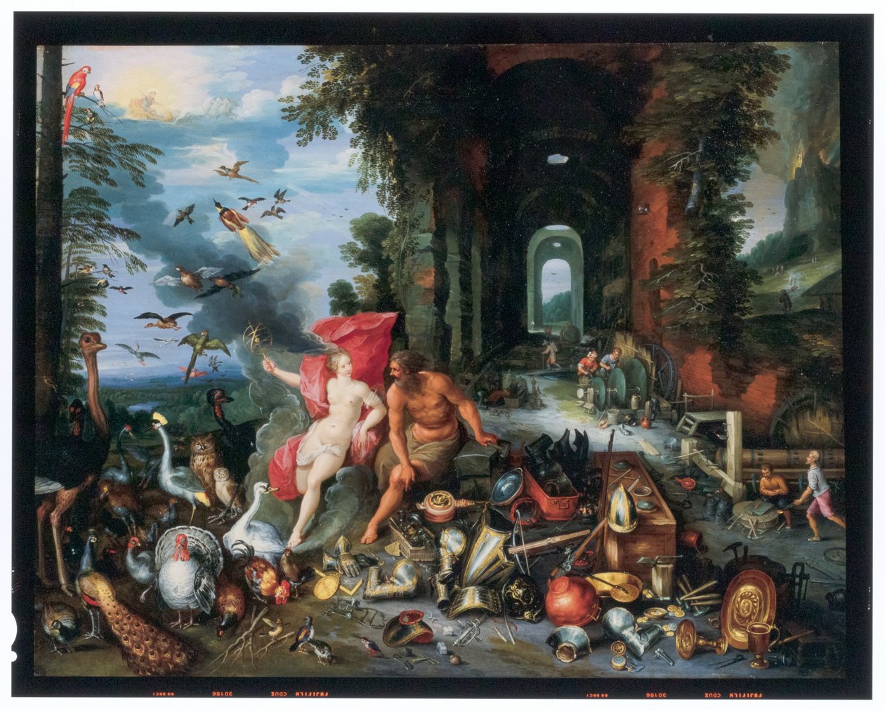 Alegorie ohně a vzduchu od Jan van the Elder Kessel
