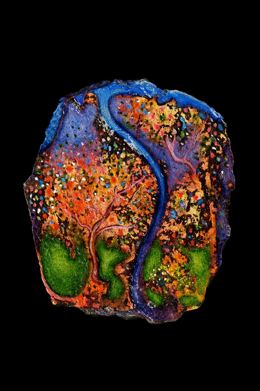 Garden of Eden, 2007 (olej na břidlici) od Jane Deakin