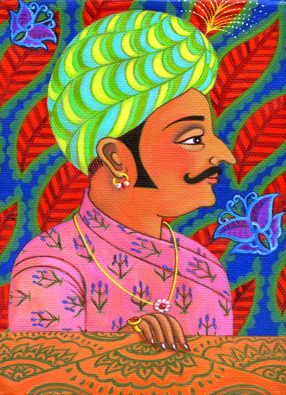 Mahárádža s motýly, 2011, od Jane Tattersfield