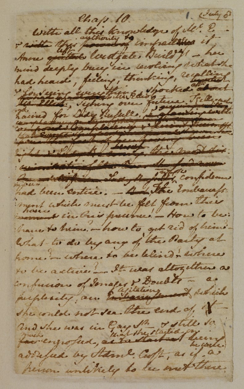 MS EG 3038 F.1 z kapitoly 10 „Přesvědčování“ od Jane Austen