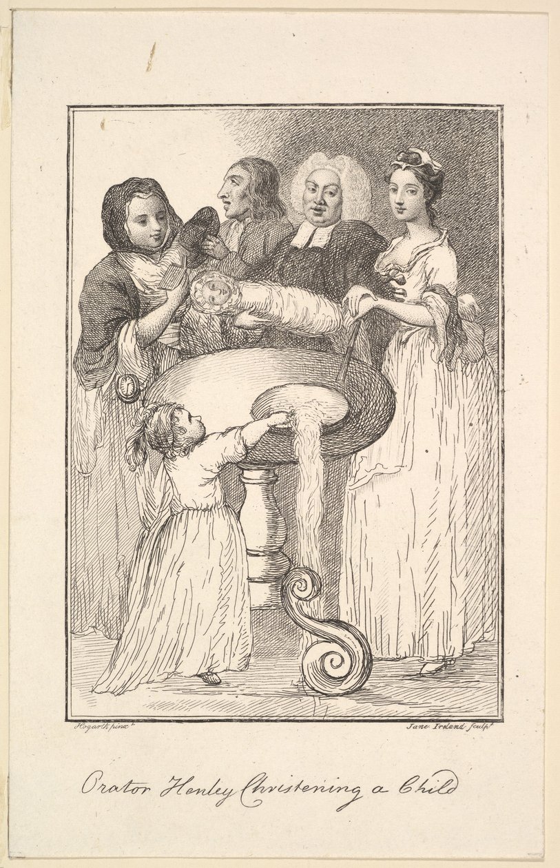 Řečník Henley křtí dítě, 1794. od Jane Ireland
