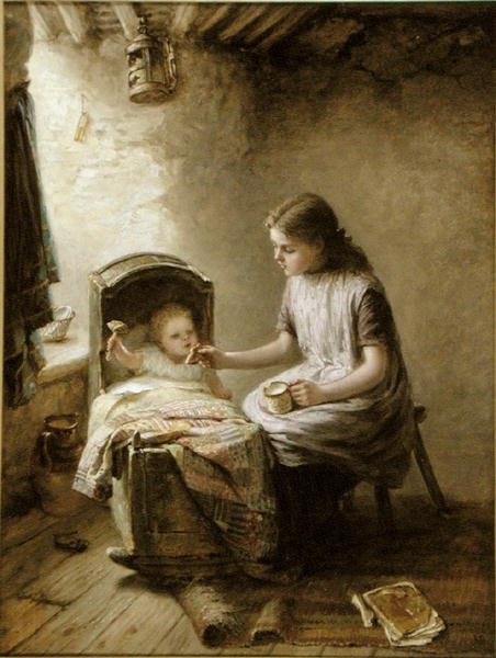 Tea Time (olej na plátně) od Jane Maria Bowkett