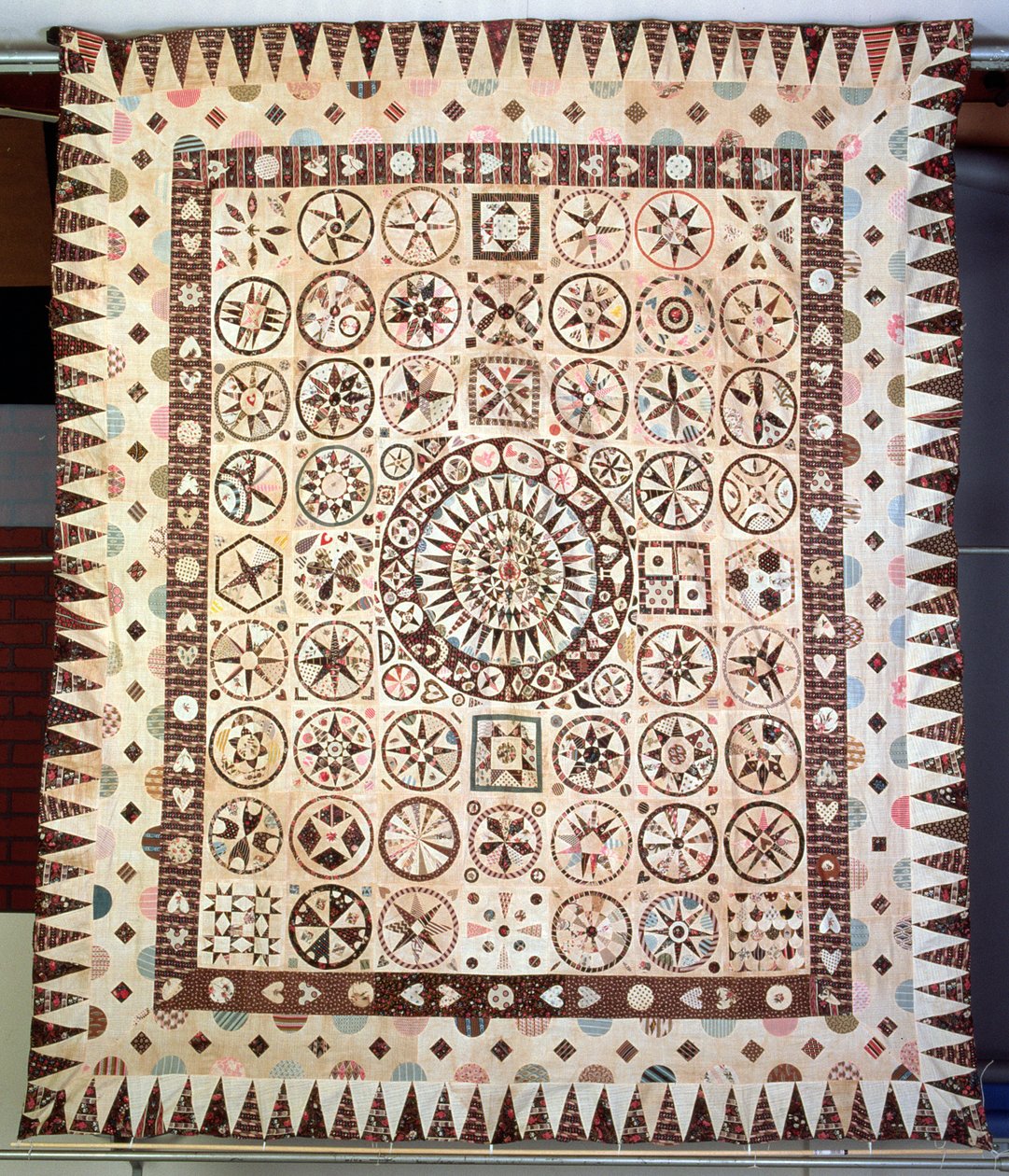 Patchworkový přehoz, Irsko, 1850-60 (textil) od Jane Pizar