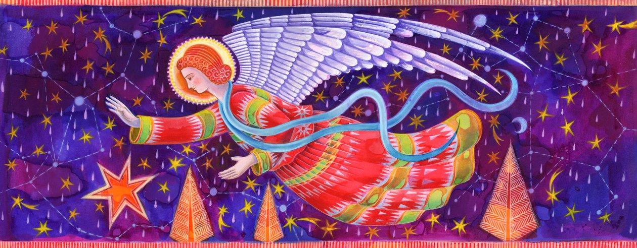 Angel, 1995, (inkoust a kvaš) od Jane Tattersfield