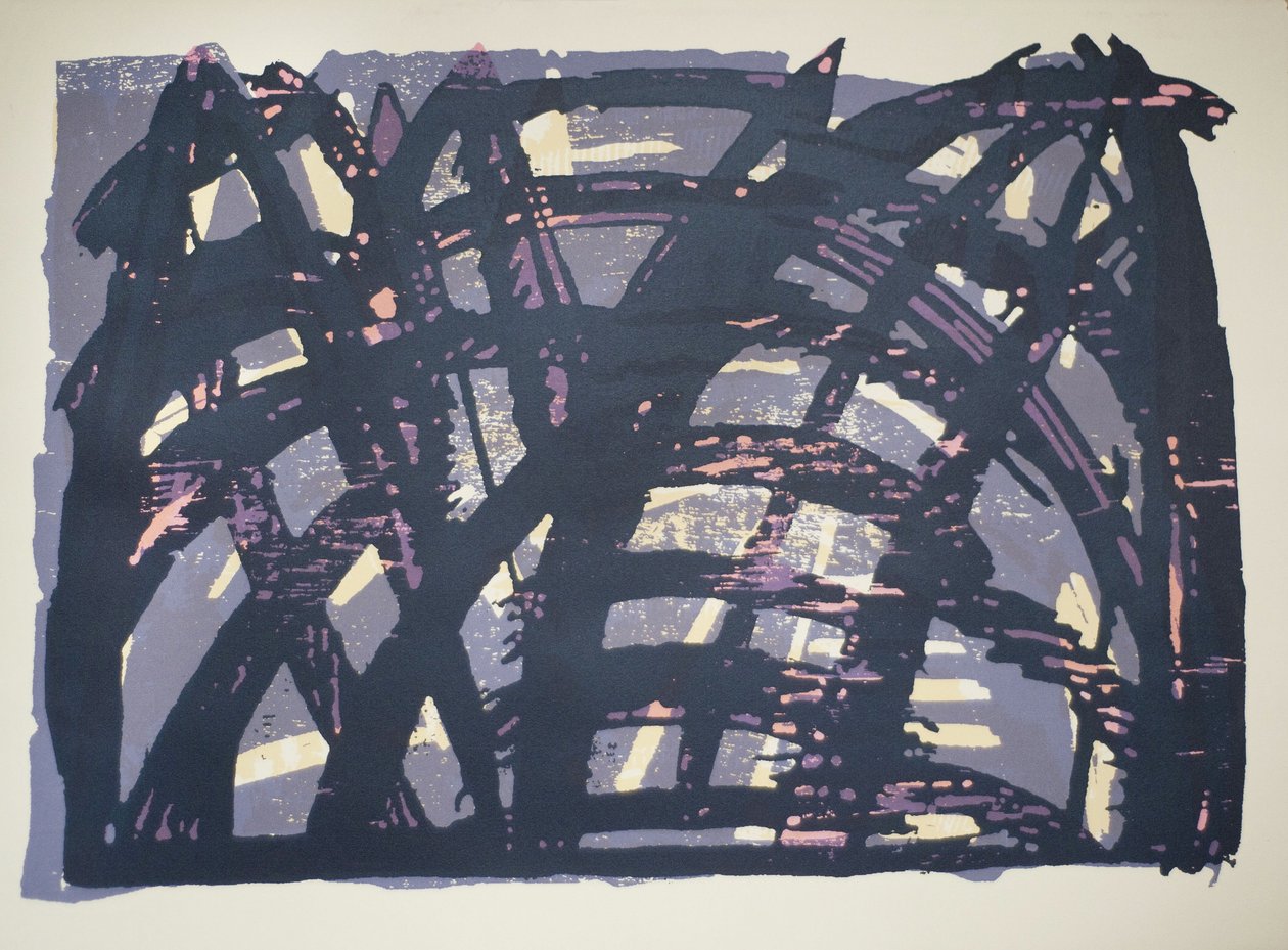 Head On (ii), 2014 (řez motorovou pilou a sítotisk) od Janet McKenzie