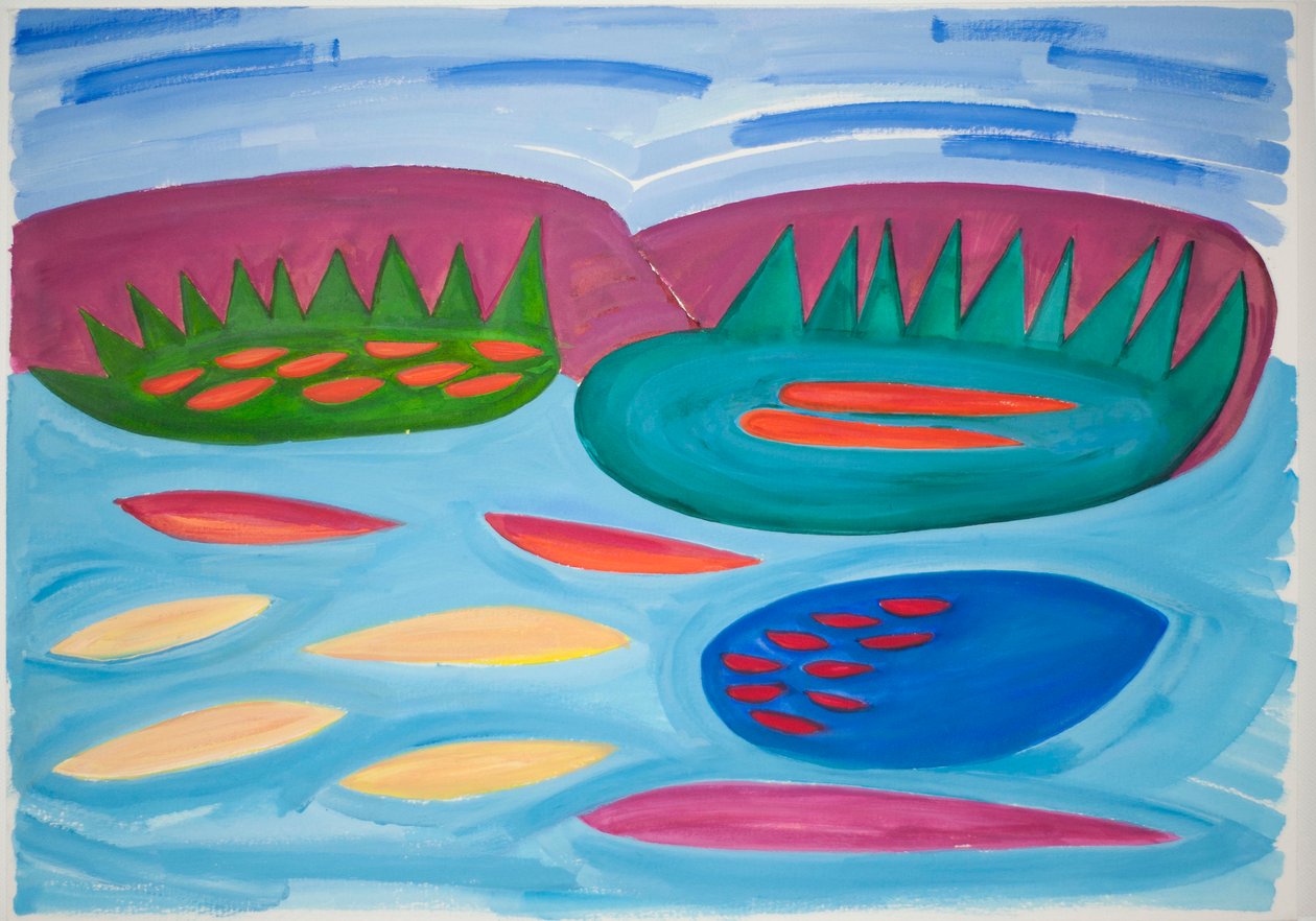 Hory a tůně, 2015 (akvarel a kvaš) od Janet McKenzie