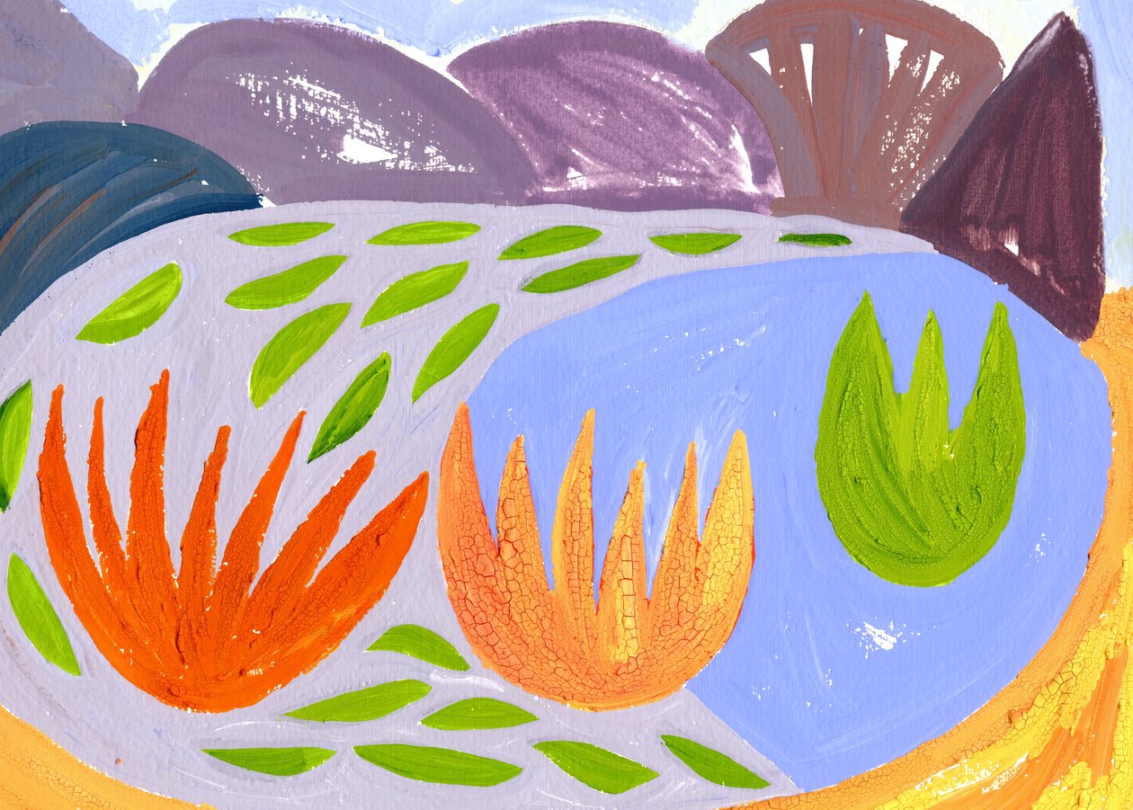 The Night Loch, 1996 (kvaš na papíře) od Janet McKenzie