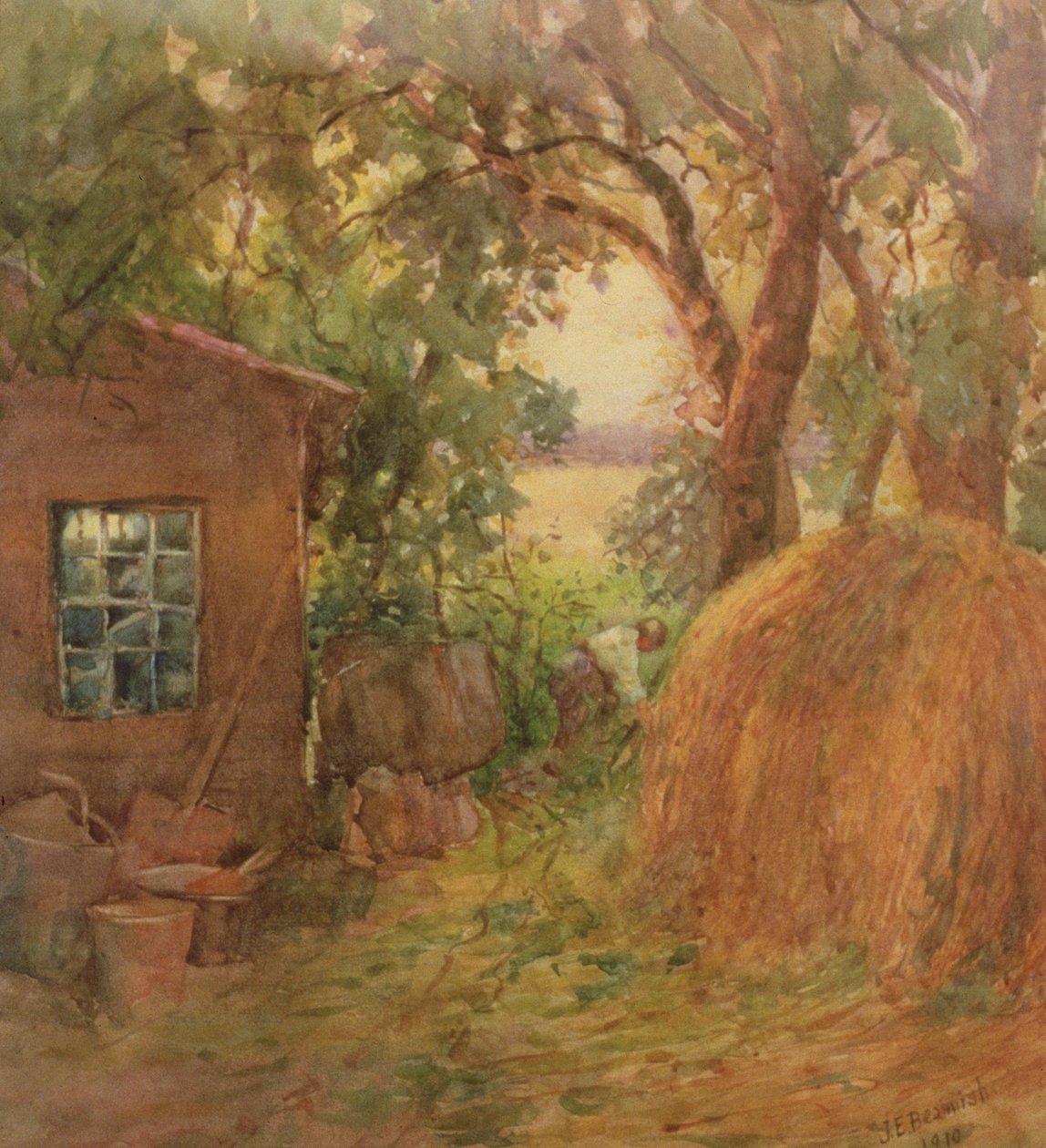 Roh rickyard, 1910 (wc) od Janie E. Beamish