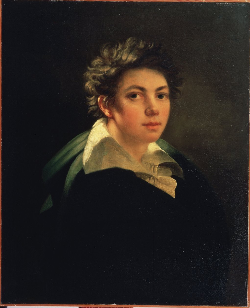 "Autoportrét"" Obraz Janose Rombauera (1782-1849) 1813 Státní muzeum výtvarných umění A. Puškina, Moskva od Janos Rombauer