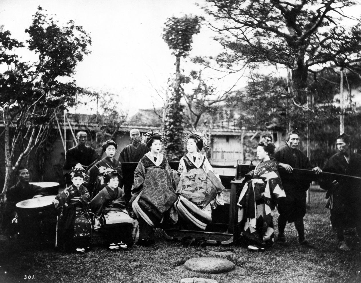 Gejša Girls, c.1870s od Japanese Photographer