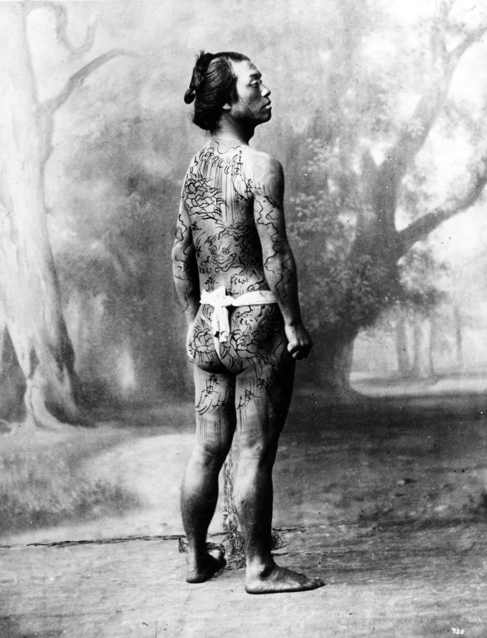 Tattooed Betto, c.1860-80 od Japanese Photographer