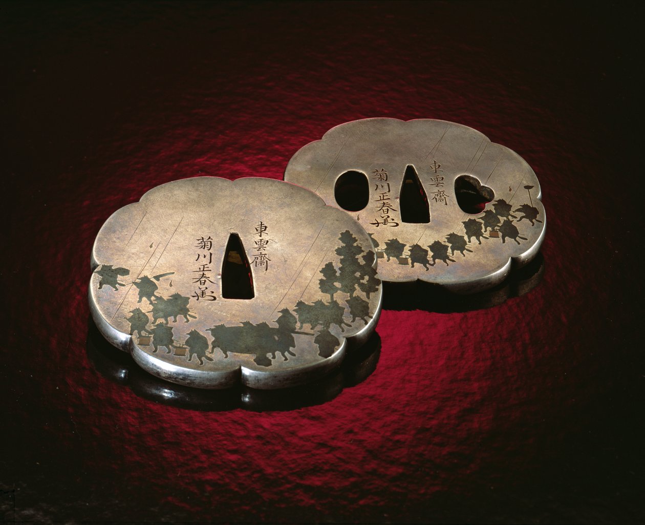 Stráž meče Tsuba, období Edo (1603-1867) (stříbrná) od Japanese School