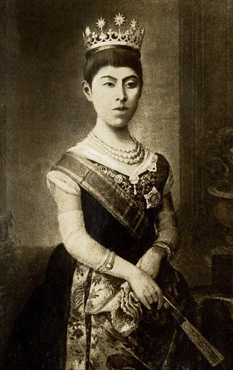 Portrét Haruko, císaře Japonska. Fotografie, začátek 20. století. od Japanese Photographer