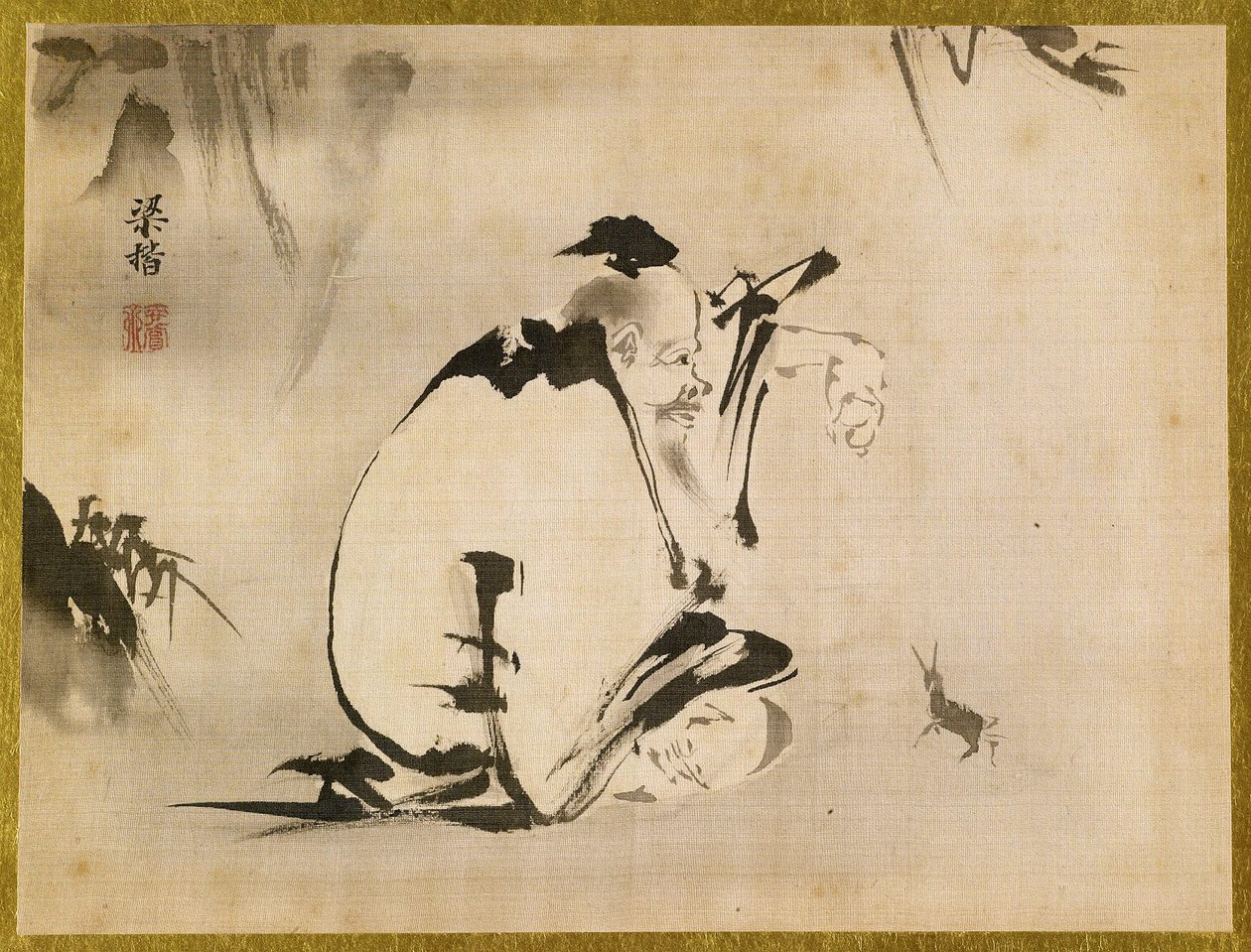 Taoist Immortal, c.1816-28 (inkoust a barvy na hedvábí) od Japanese School