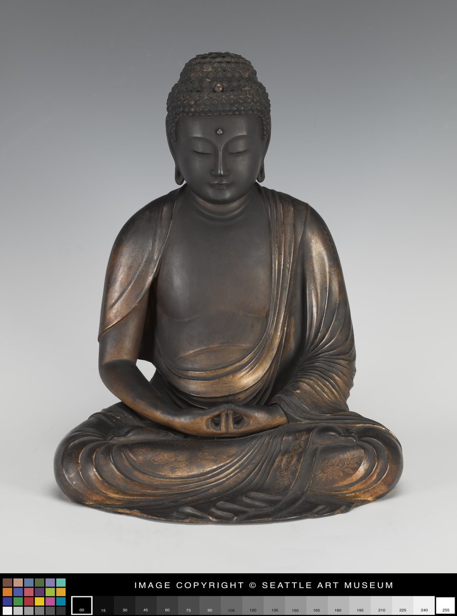 Amida Buddha na lotosovém podstavci od Japanese School