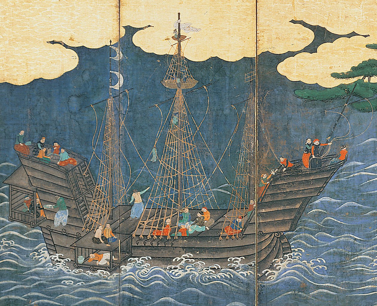 Příchod jižních barbarů od Japanese School