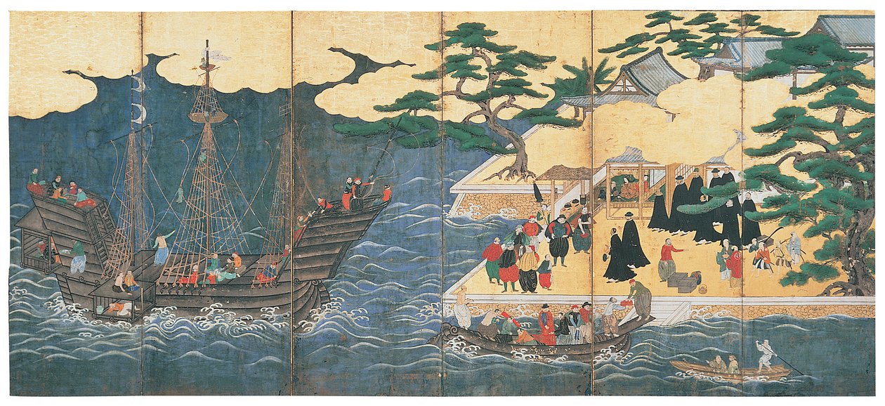 Příchod jižních barbarů od Japanese School