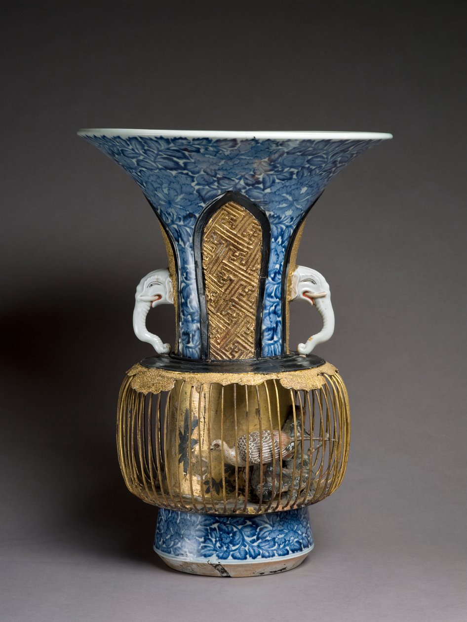 Váza Birdcage, c.1720 (kombinovaná média) od Japanese School