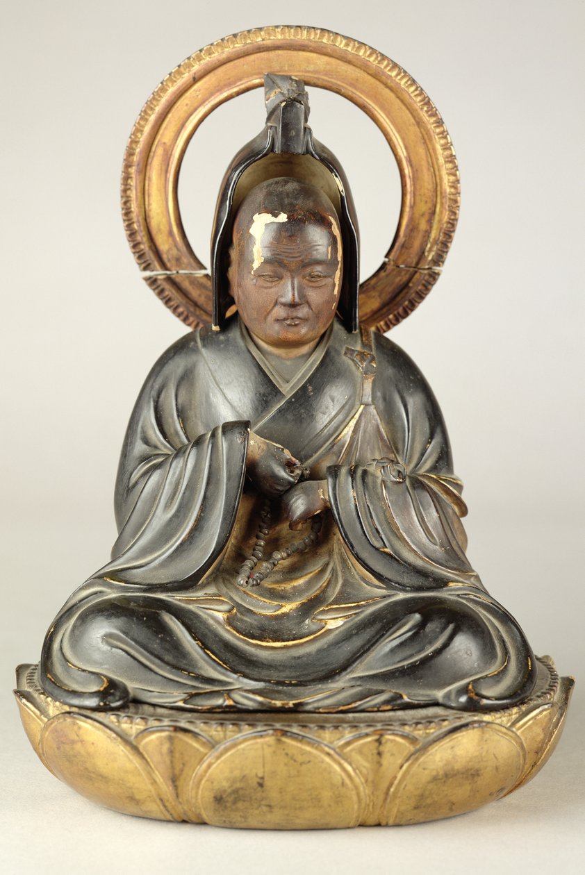 buddhistický opat (lakované dřevo) od Japanese School