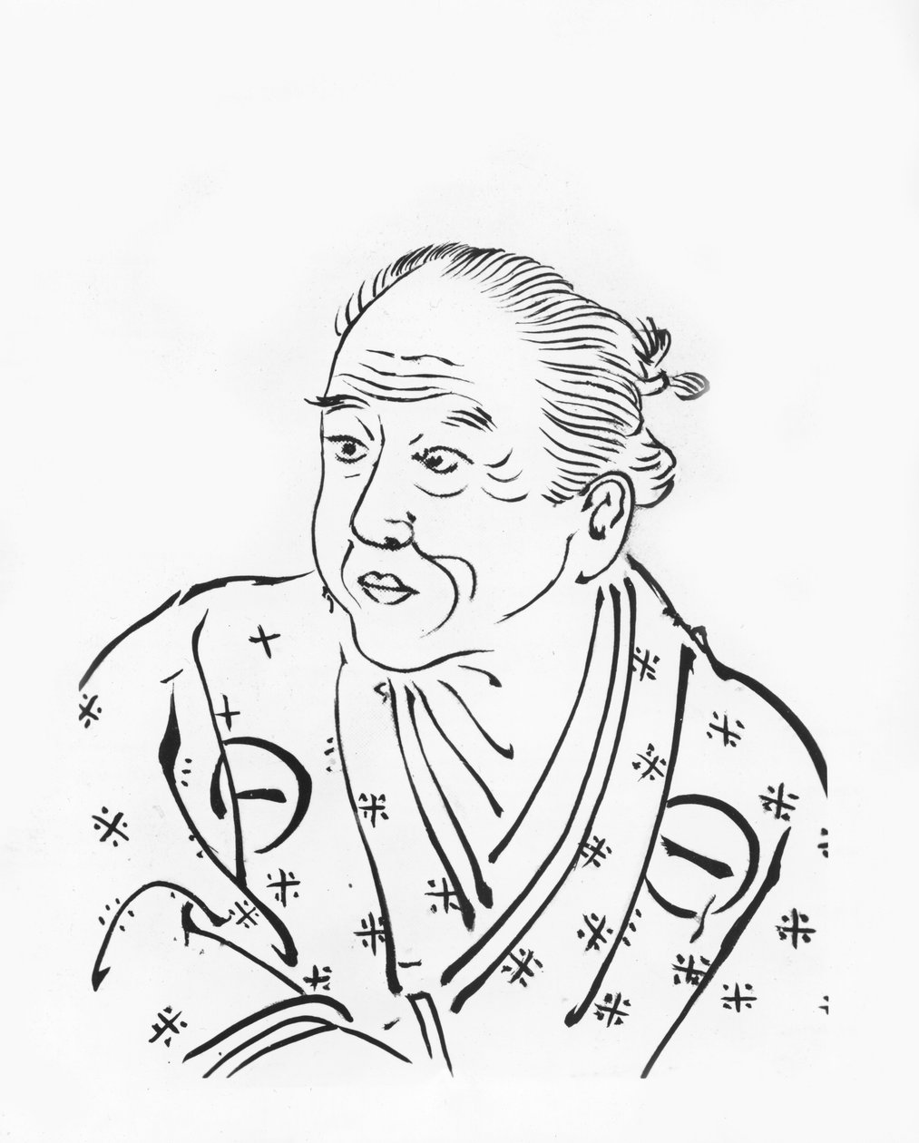 Chikamatsu Monzaemon (Od-kut) od Japanese School