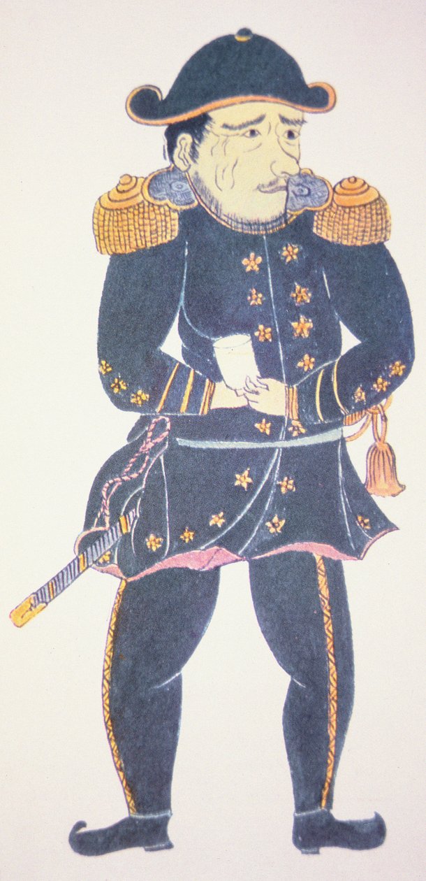 Komodor Perry v Japonsku - dojem japonského umělce od Japanese School