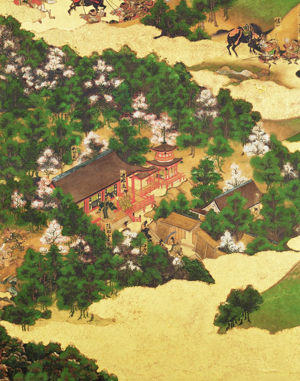 Heiji povstání 1159, Momoyama období (1568-1615) (inkoust na papíře) od Japanese School