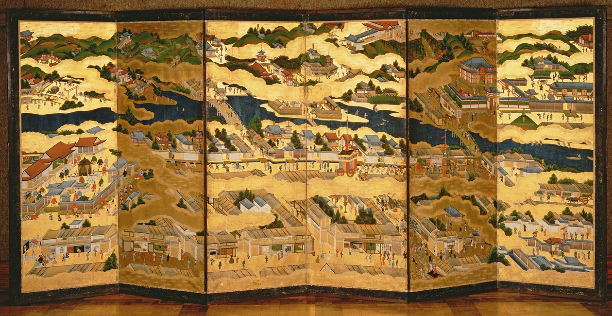 V Kjótu a okolí, období Edo od Japanese School