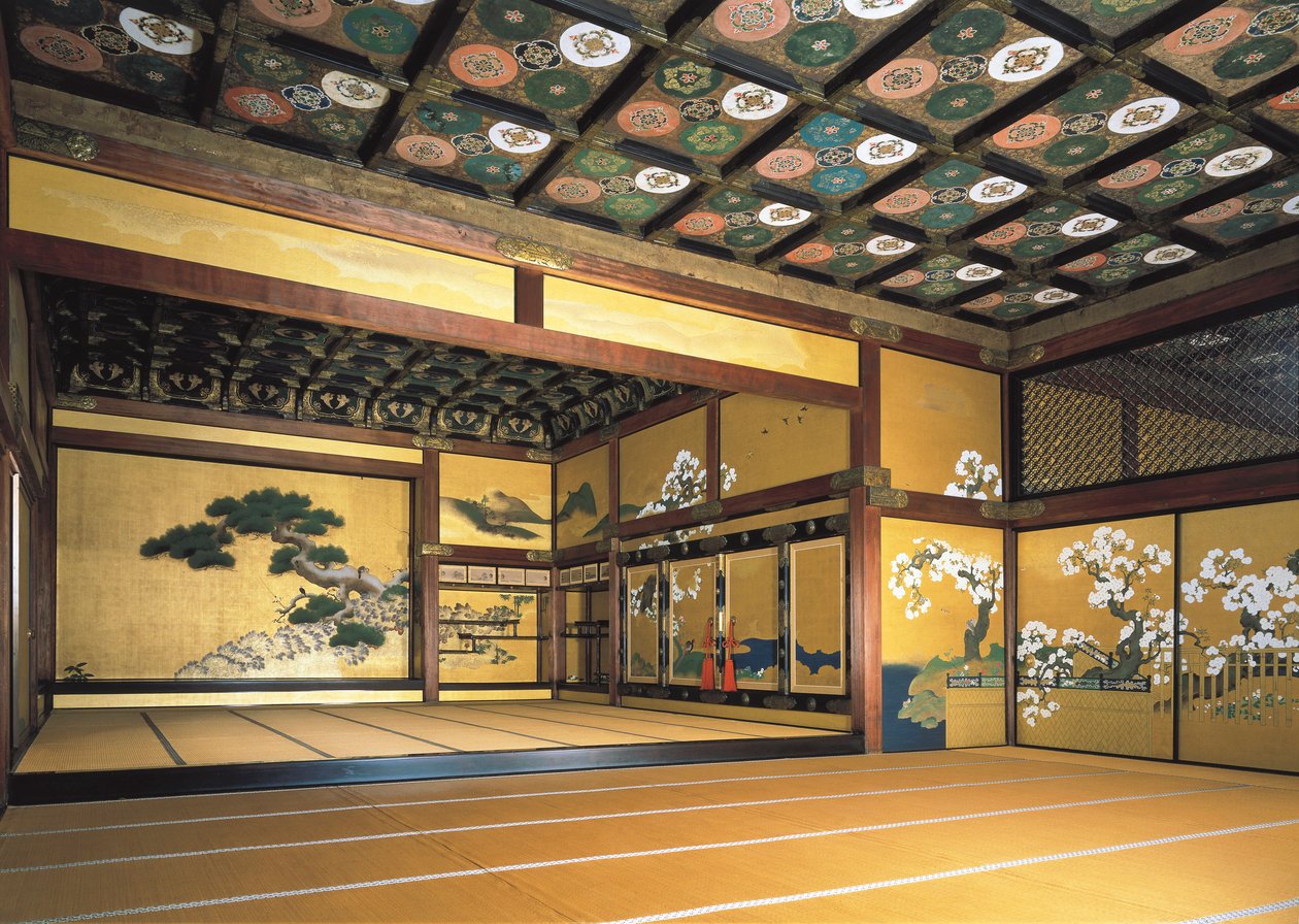 Interiér hradu Nijo (1602-1626). Umění Tokugawa. Architektura. Japonsko, Kjóto (foto) od Japanese School