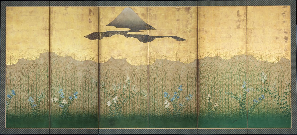 Musashino - Anonymní - 17. století - Akvarel a inkoust na papíře - 155,5x363 - Suntory Museum of Art od Japanese School