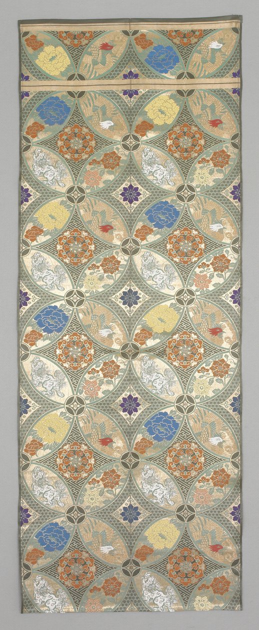 Obi Fragment, konec 19.-začátek 20. století (hedvábná látka) od Japanese School