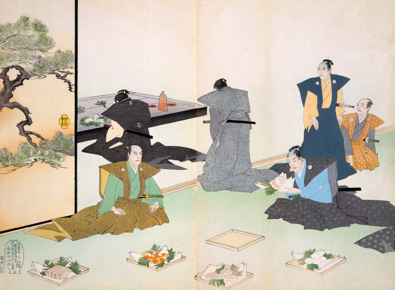 Nabídka jídla, 19. století. od Japanese School