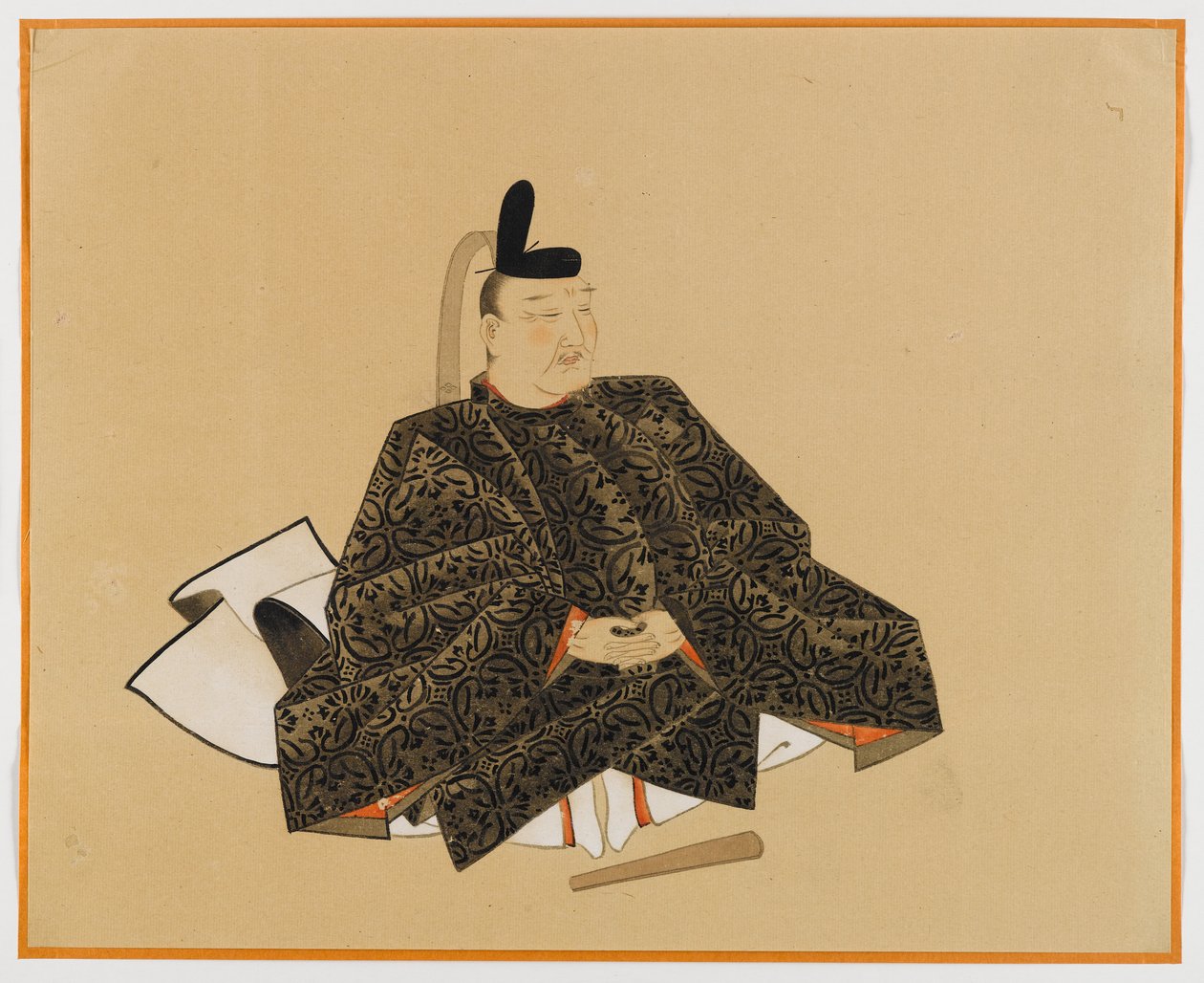 Jeden ze Sanjurokkasen, list alba (inkoust na papíře) od Japanese School