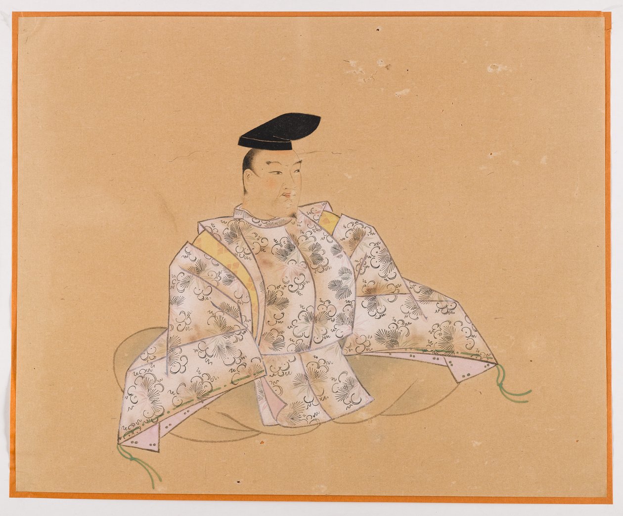 Jeden ze Sanjurokkasen, list alba (inkoust na papíře) od Japanese School