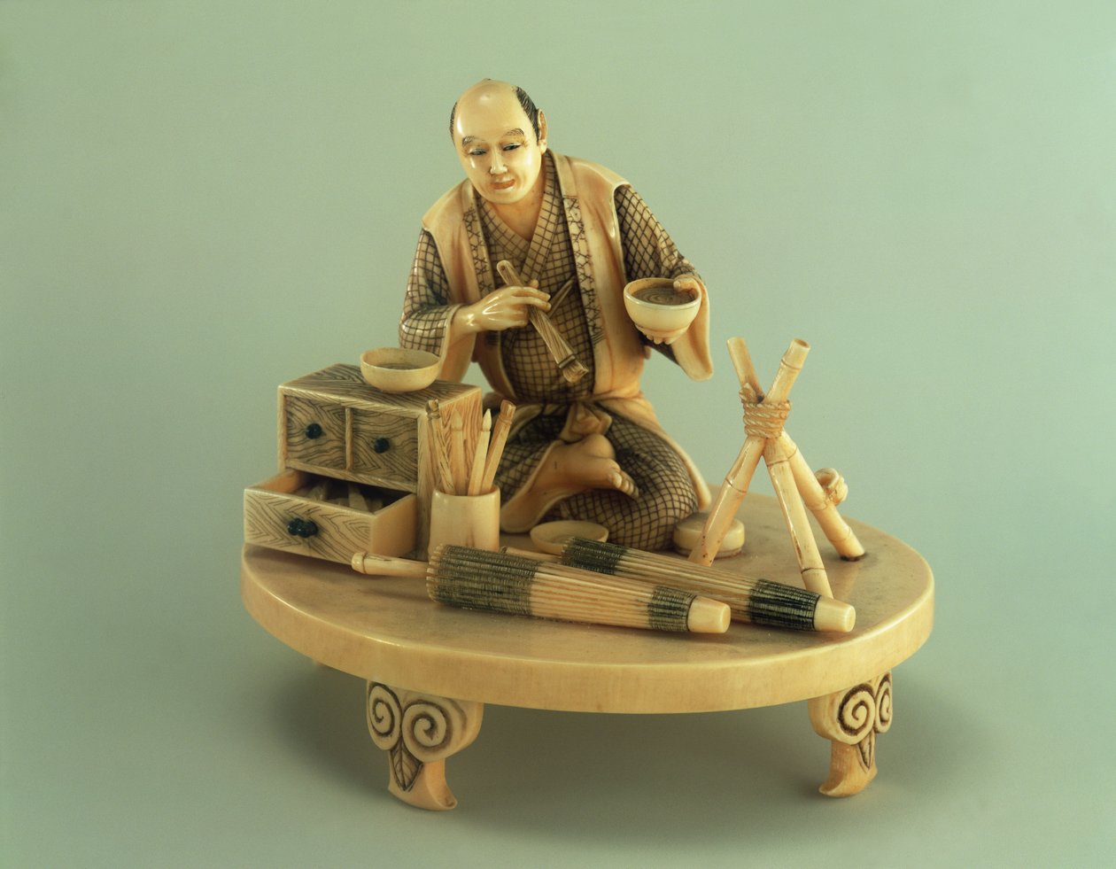 Výrobce slunečníků, Okinomo, období Edo (1600-1868) od Japanese School