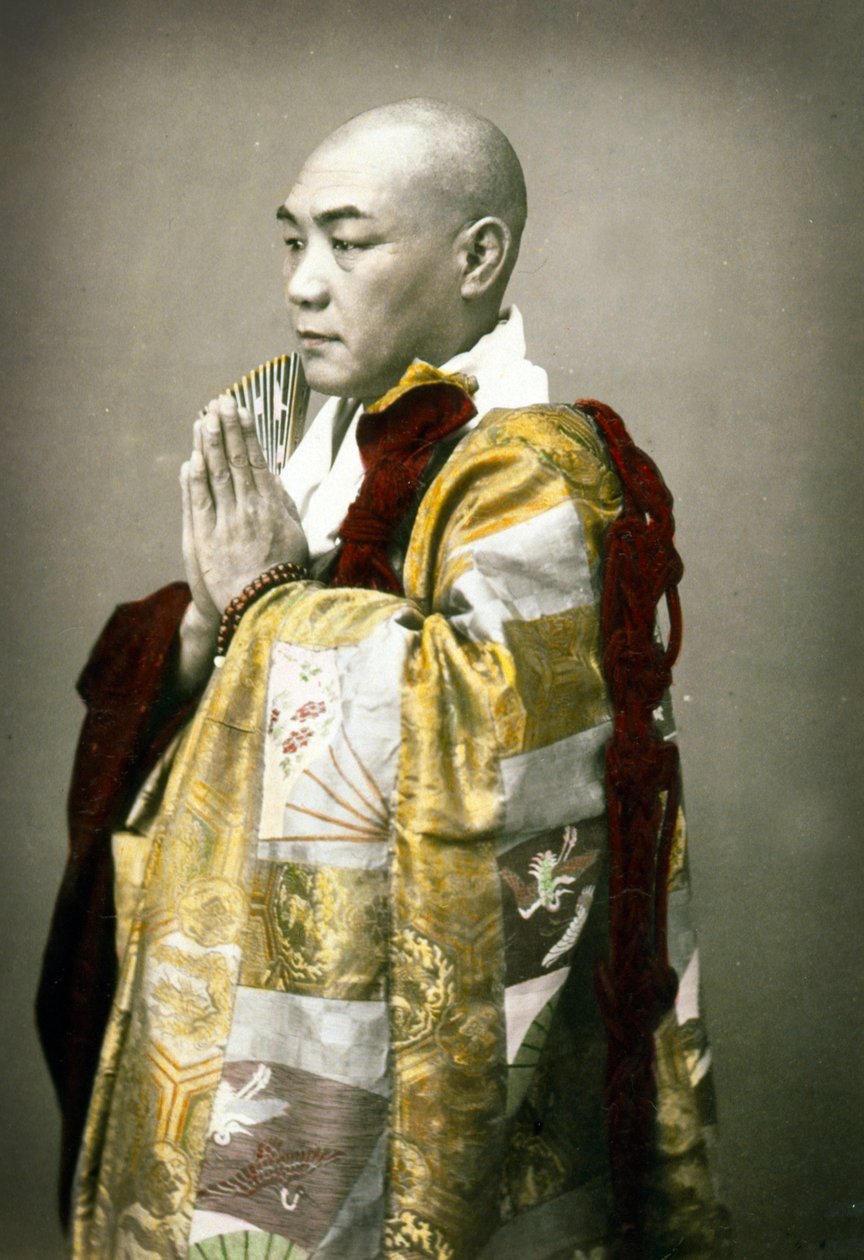 Portrét šintoistického kněze, kolem roku 1880 od Japanese School