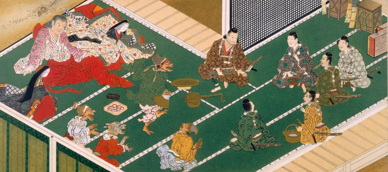 Raiko a jeho kamarádi před démonickým lupičem, škola Tosa. od Japanese School