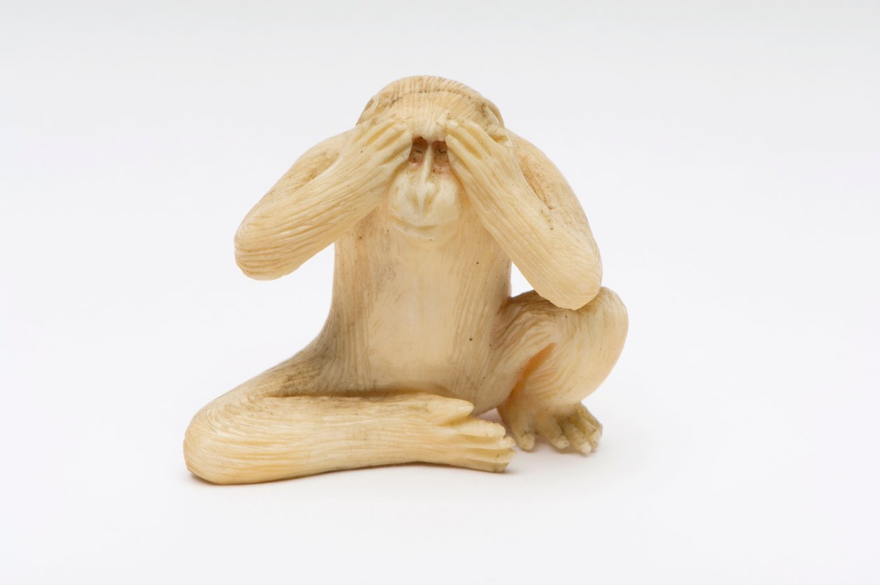 See No Evil, jedna ze tří moudrých opic od Japanese School