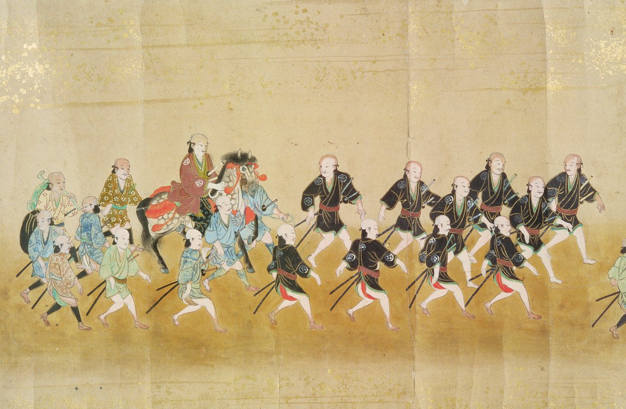 Šesté korejské velvyslanectví v Japonsku v době nástupnictví Tokugawa Ietsunas v roce 1651, pravděpodobně Kano Masunobu (1625-94) 1655-57 (svitkový obraz) od Japanese School