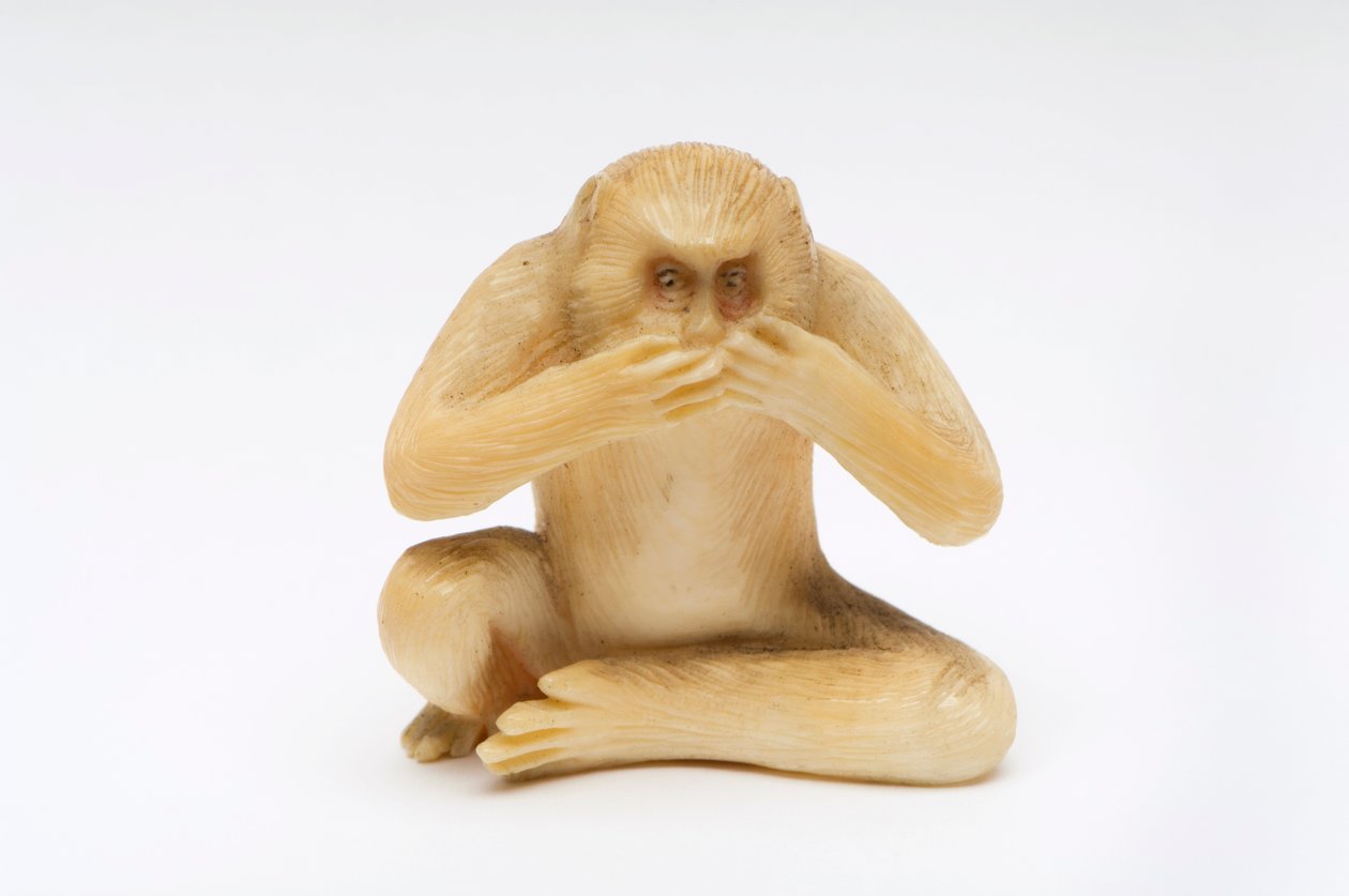 Speak No Evil, jedna ze tří moudrých opic od Japanese School