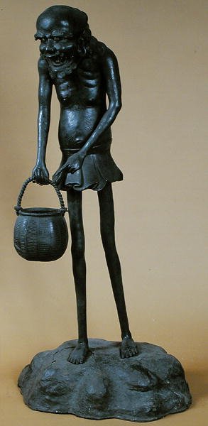 Soška Ashinaga, z chrámu Nara, Japonsko (bronz) od Japanese School