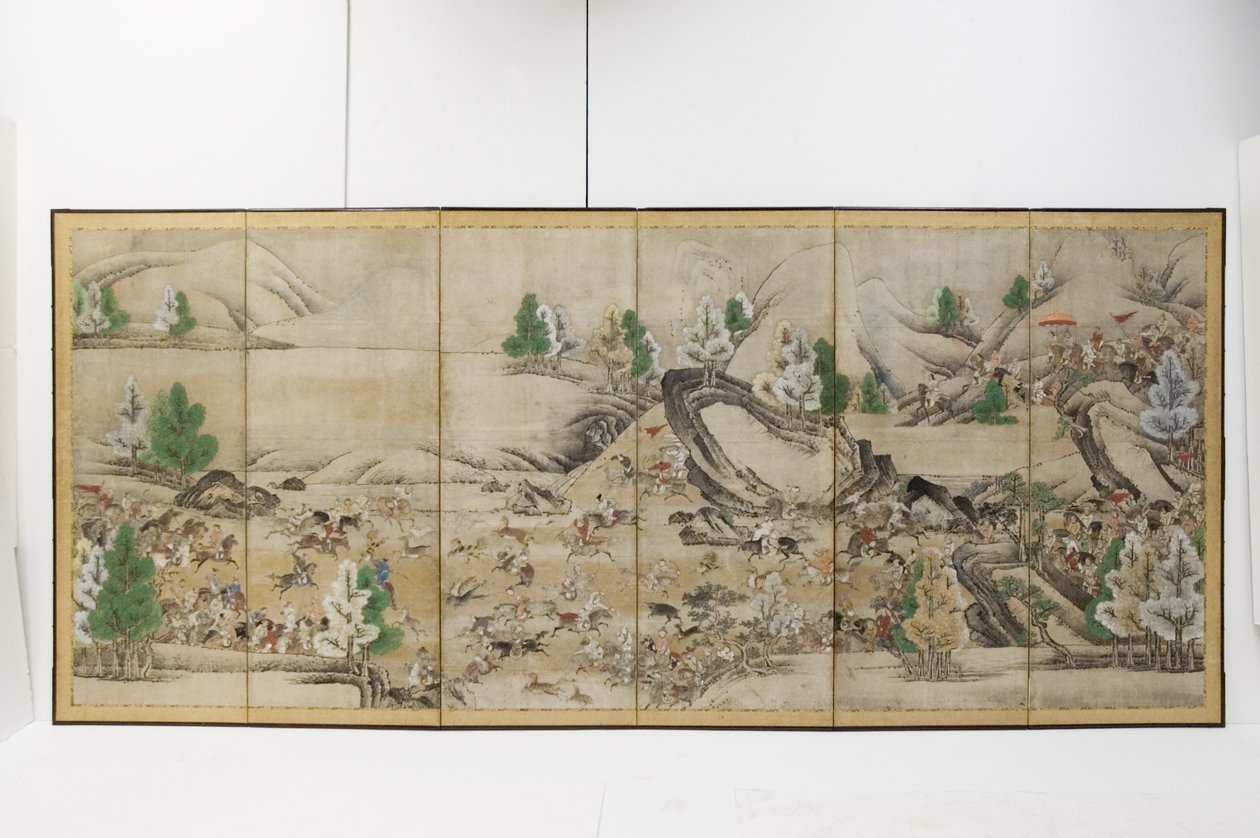 Tatar Hunt (inkoust, barva, papír) od Japanese School