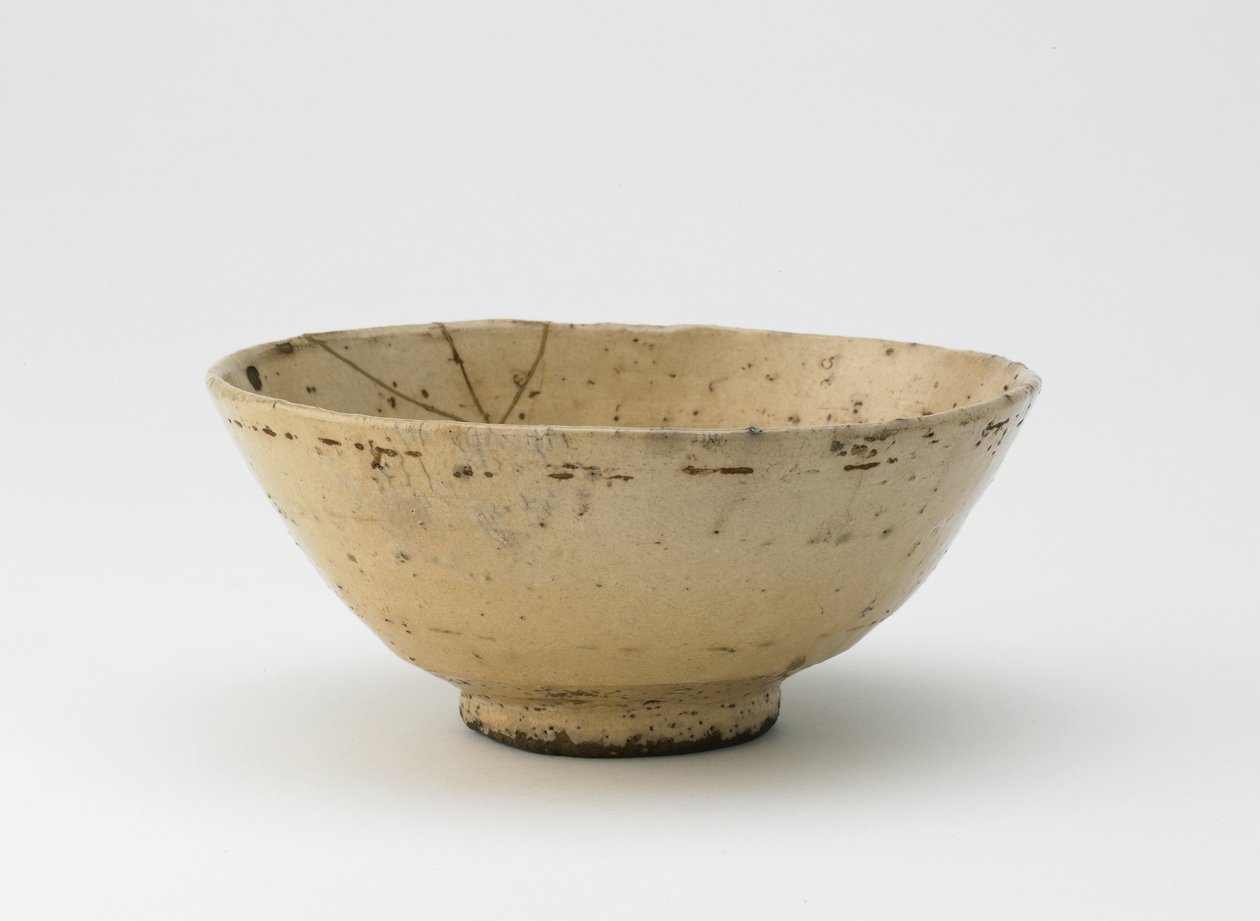 Čajová mísa, období Edo, 18.-pol. 19. století (kamenina s glazurou dřevo-popel) od Japanese School