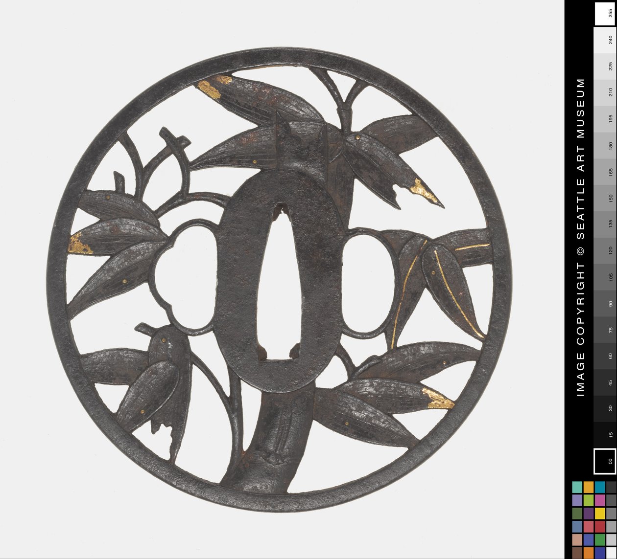 Tsuba: Bambus od Japanese School