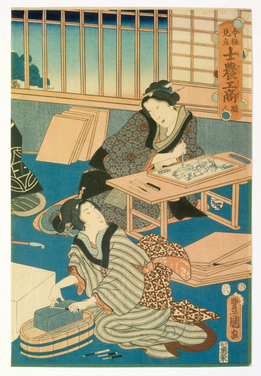 Výroba dřevorytu od Japanese School